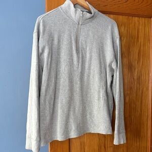 Old Navy Men's Light Gray Quarter Zip-Up Sweater